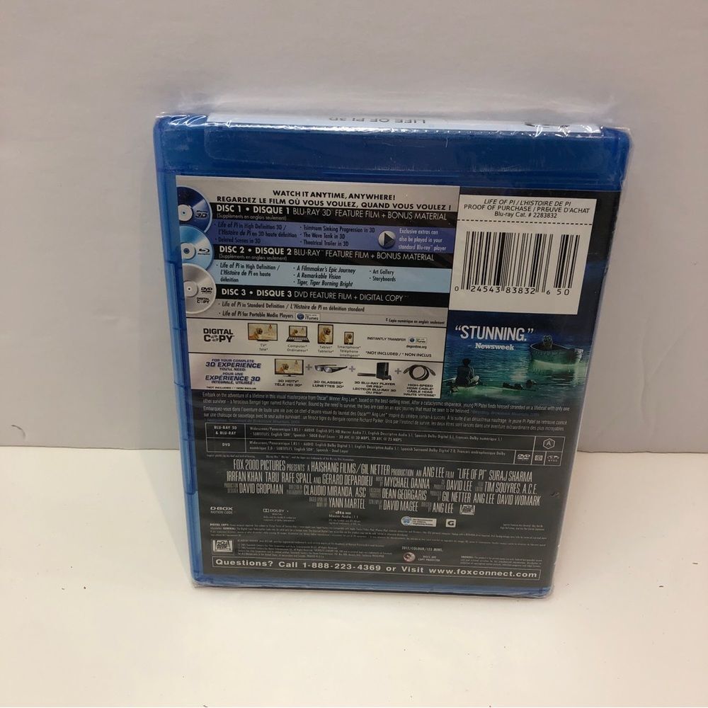Life Of Pi Blu Ray 3 Disk Collectors Edition Sealed - Picture 2 of 2